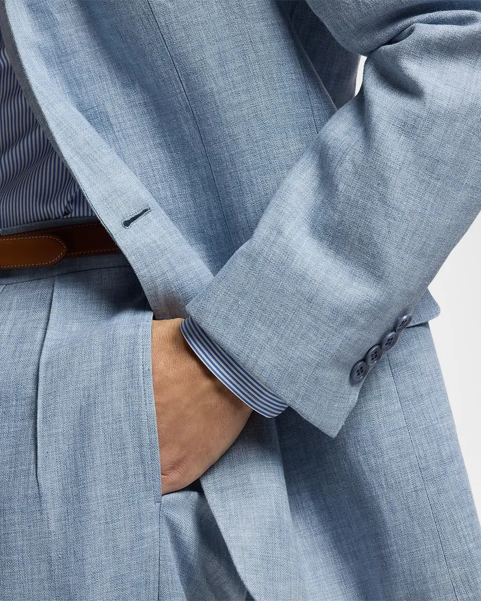 Ralph Lauren Purple Label Men's Glenn Hand-Tailored Délavé Linen Jacket | Thumbnail 6
