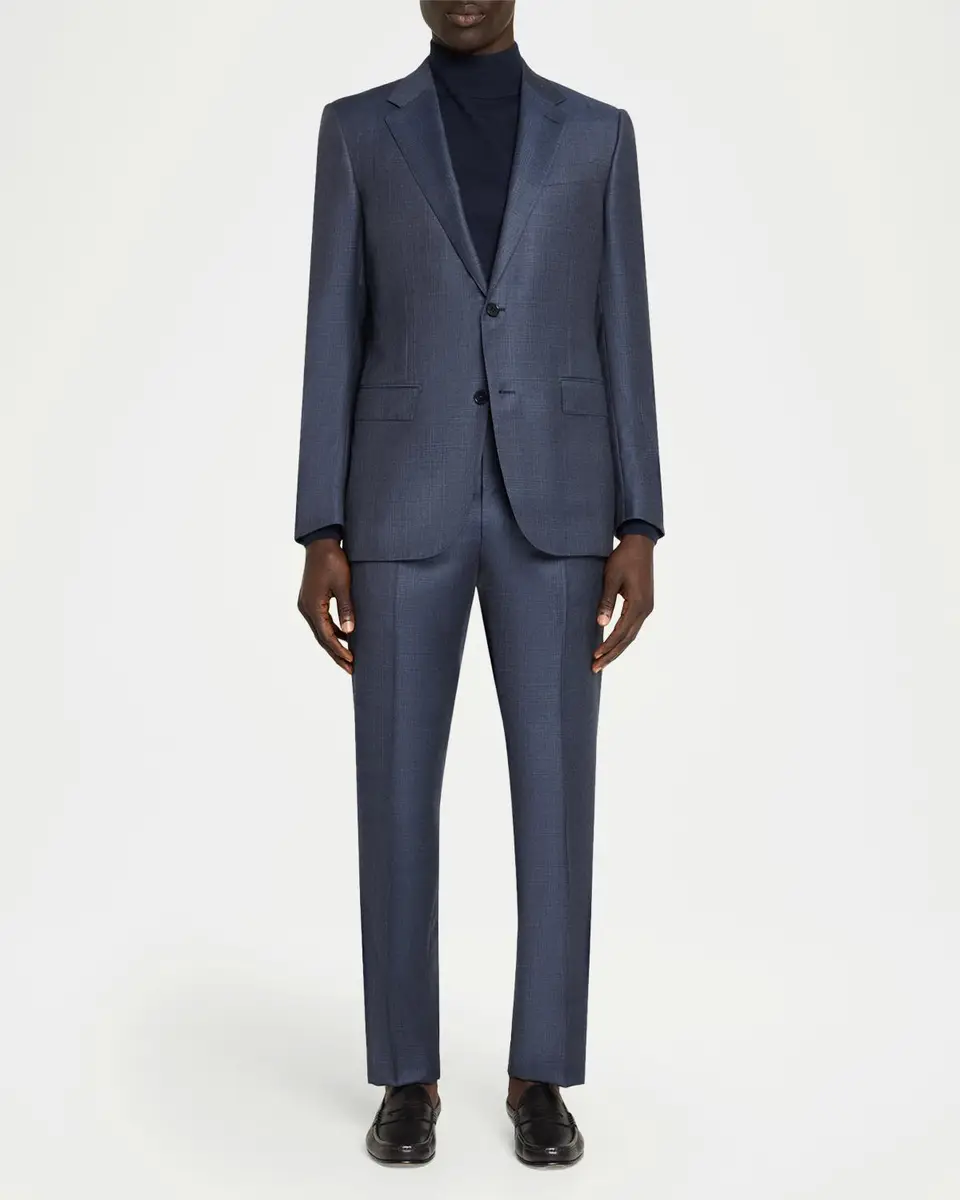 Zegna Men's Ticweave Wool Single-Breasted Sport Coat | Thumbnail 2