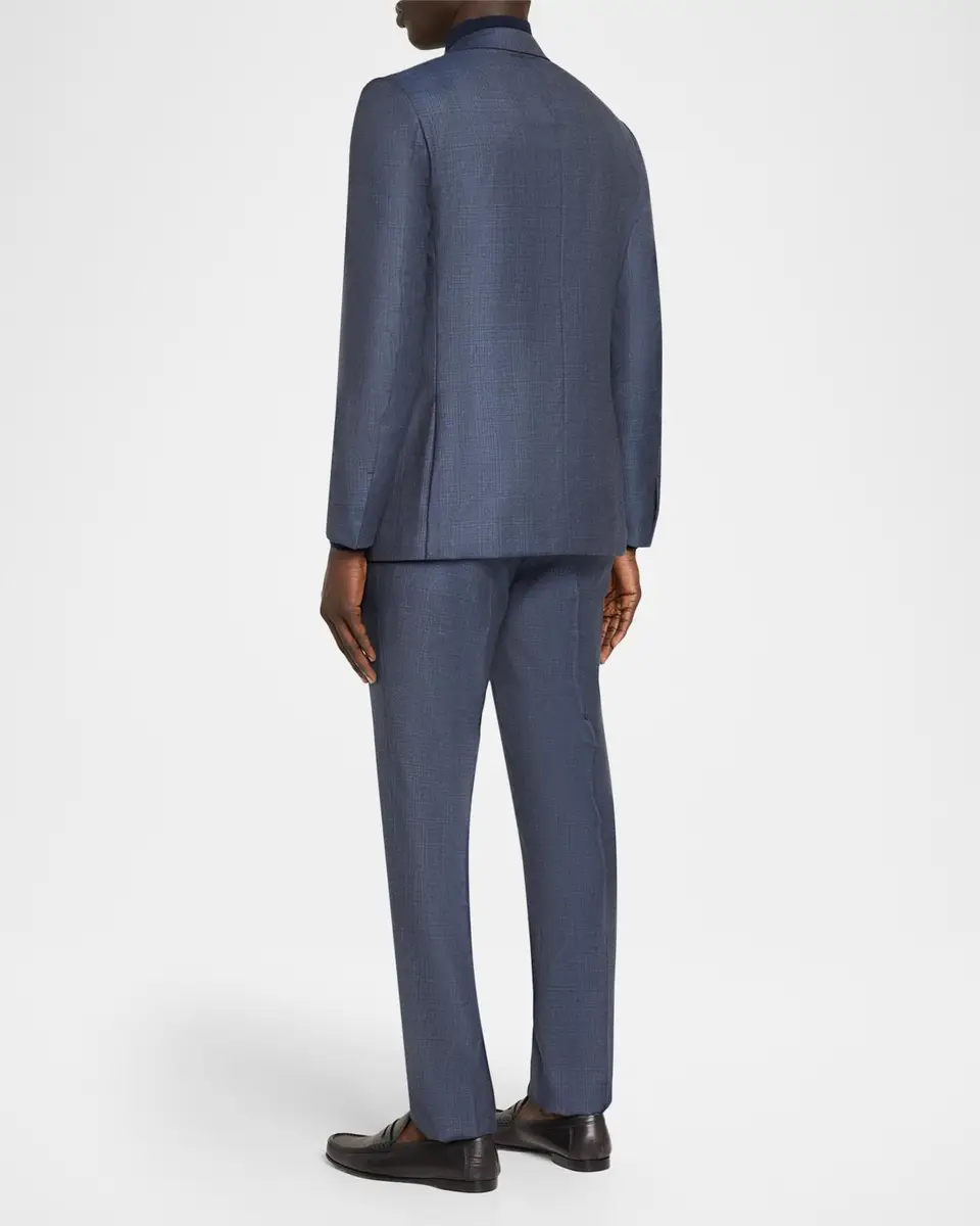 Zegna Men's Ticweave Wool Single-Breasted Sport Coat | Thumbnail 3