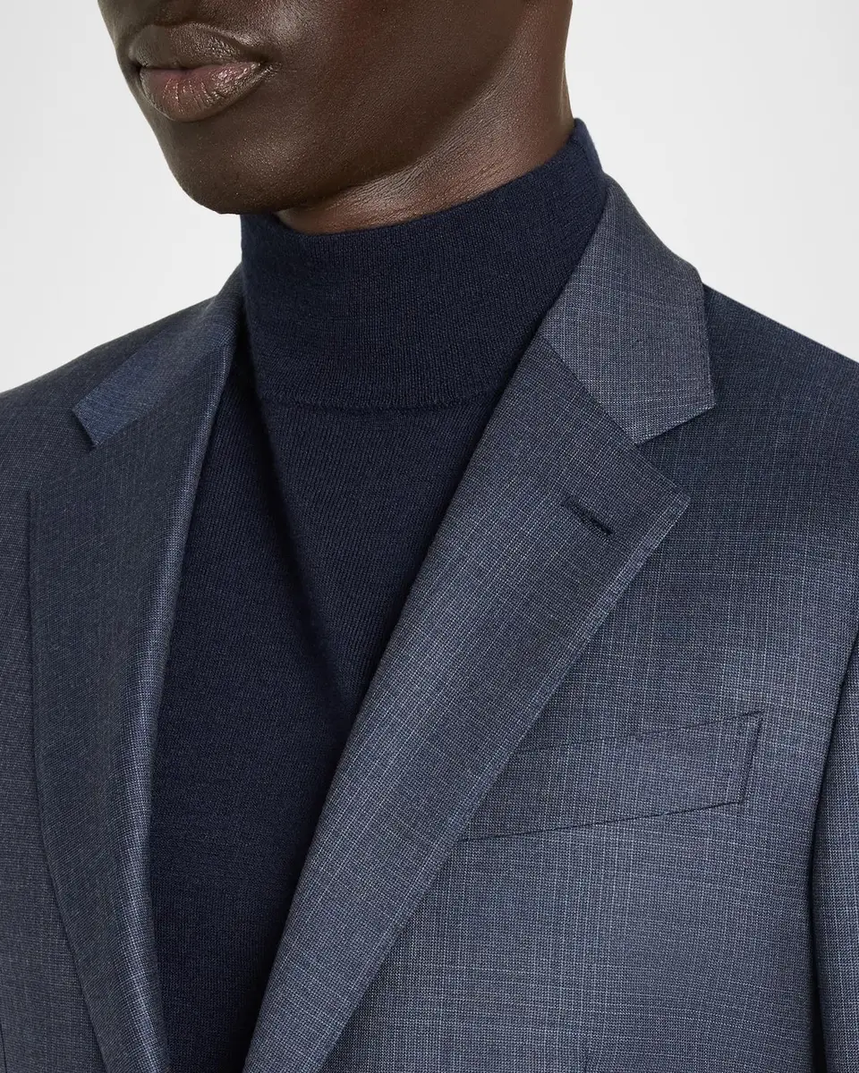 Zegna Men's Ticweave Wool Single-Breasted Sport Coat | Thumbnail 6