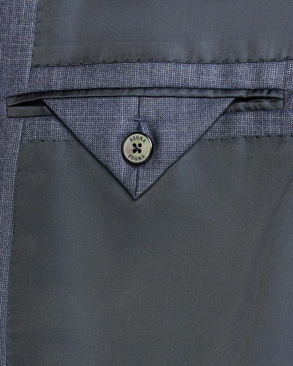 Zegna Men's Ticweave Wool Single-Breasted Sport Coat | Thumbnail 7