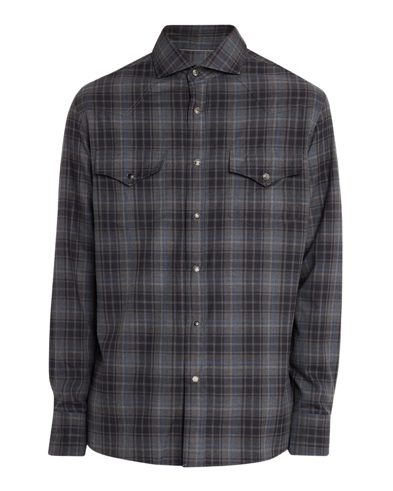 Men's Cotton Plaid Snap-Front Western Shirt Men's Cotton Plaid Snap-Front Western Shirt