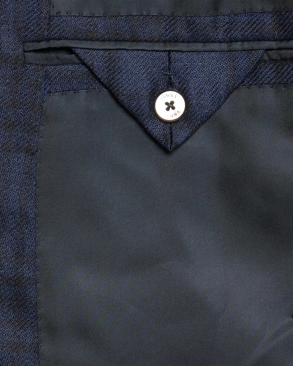 Zegna Men's Cashmere and Silk Check Single-Breasted Sport Coat | Thumbnail 6