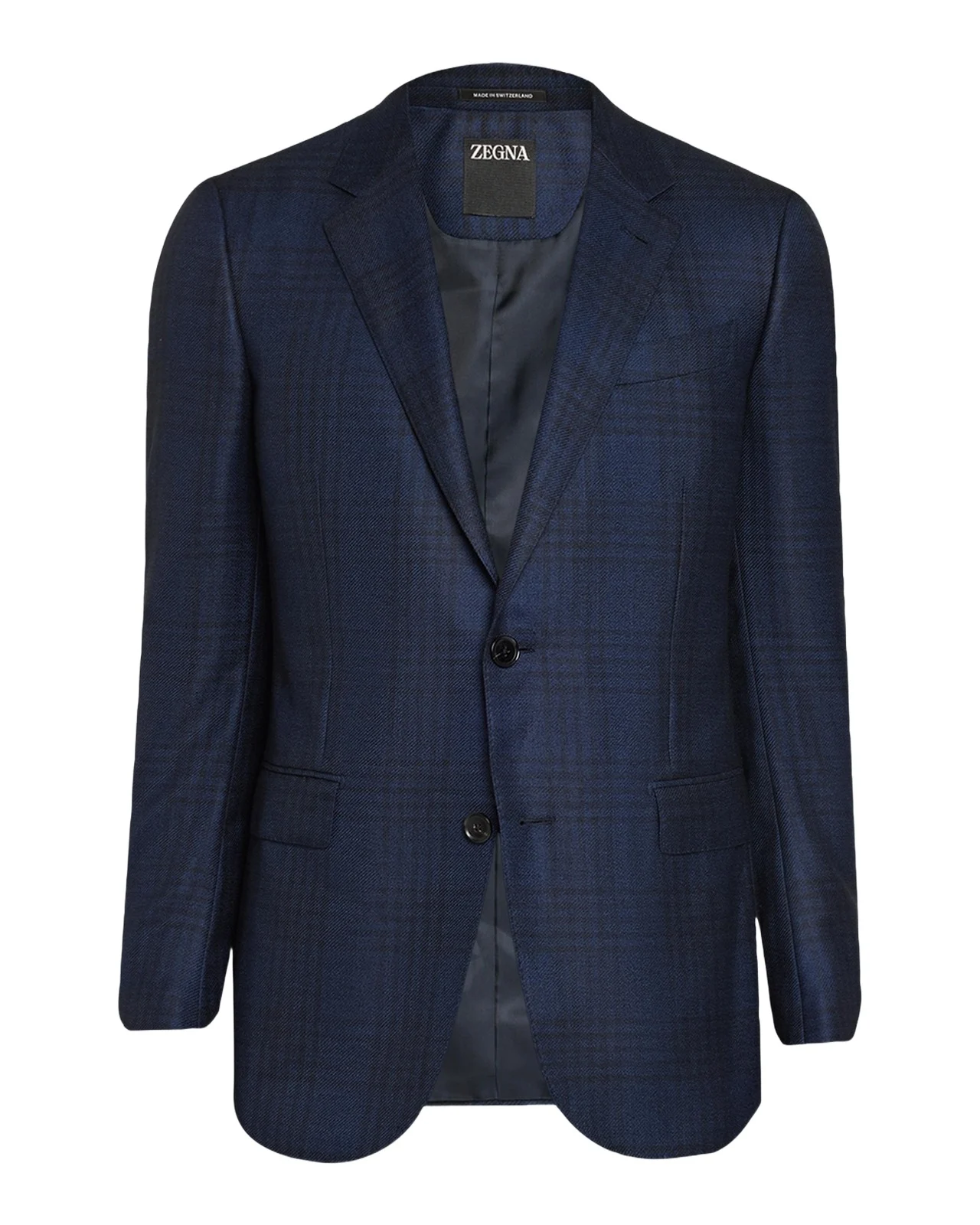 Men's Cashmere and Silk Check Single-Breasted Sport Coat