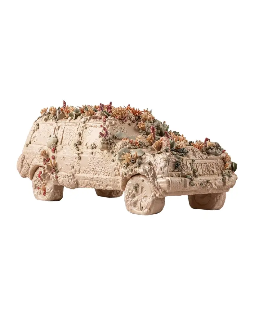 Lladro x REEFLINE Miami Beach Limited Edition Coral Car (Sand) Porcelain Sculpture | Image 1 Lladro x REEFLINE Miami Beach Limited Edition Coral Car (Sand) Porcelain Sculpture | Image 1