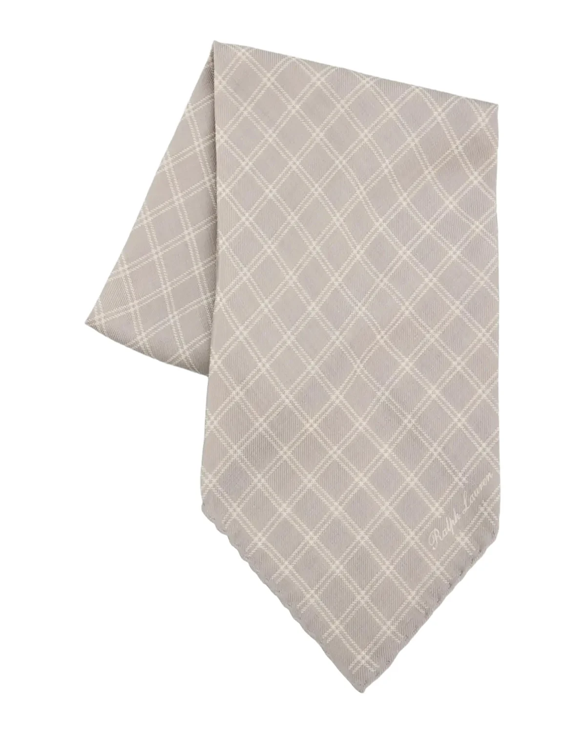 Men's Windowpane Cashmere-Silk Neckerchief Men's Windowpane Cashmere-Silk Neckerchief