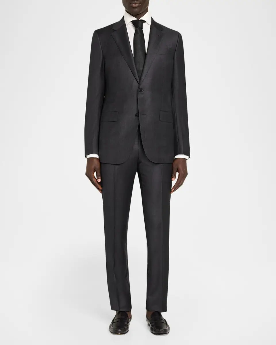 Zegna Men's 12milmil12 Wool Tonal Check Suit | Thumbnail 2 Zegna Men's 12milmil12 Wool Tonal Check Suit | Thumbnail 2