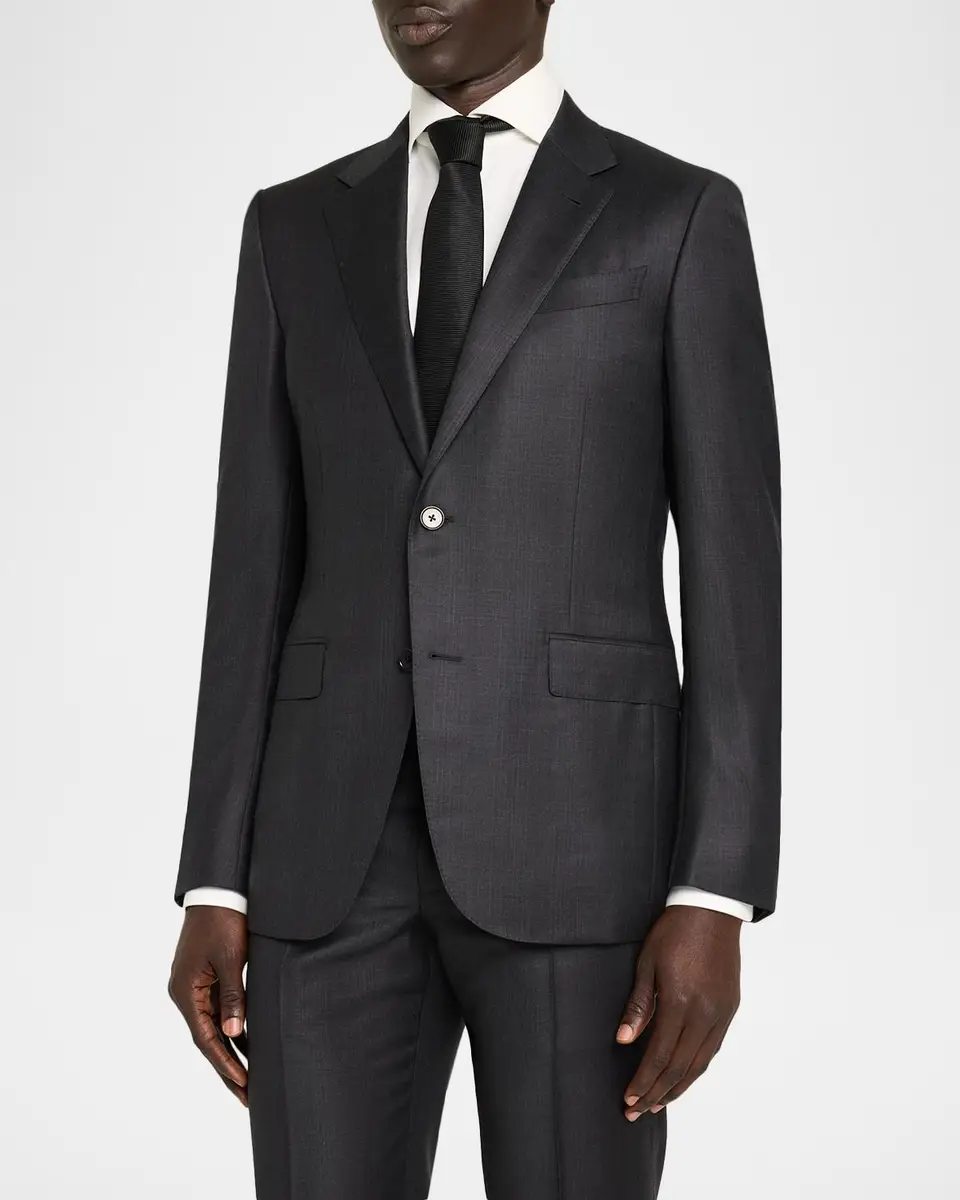 Zegna Men's 12milmil12 Wool Tonal Check Suit | Thumbnail 4 Zegna Men's 12milmil12 Wool Tonal Check Suit | Thumbnail 4