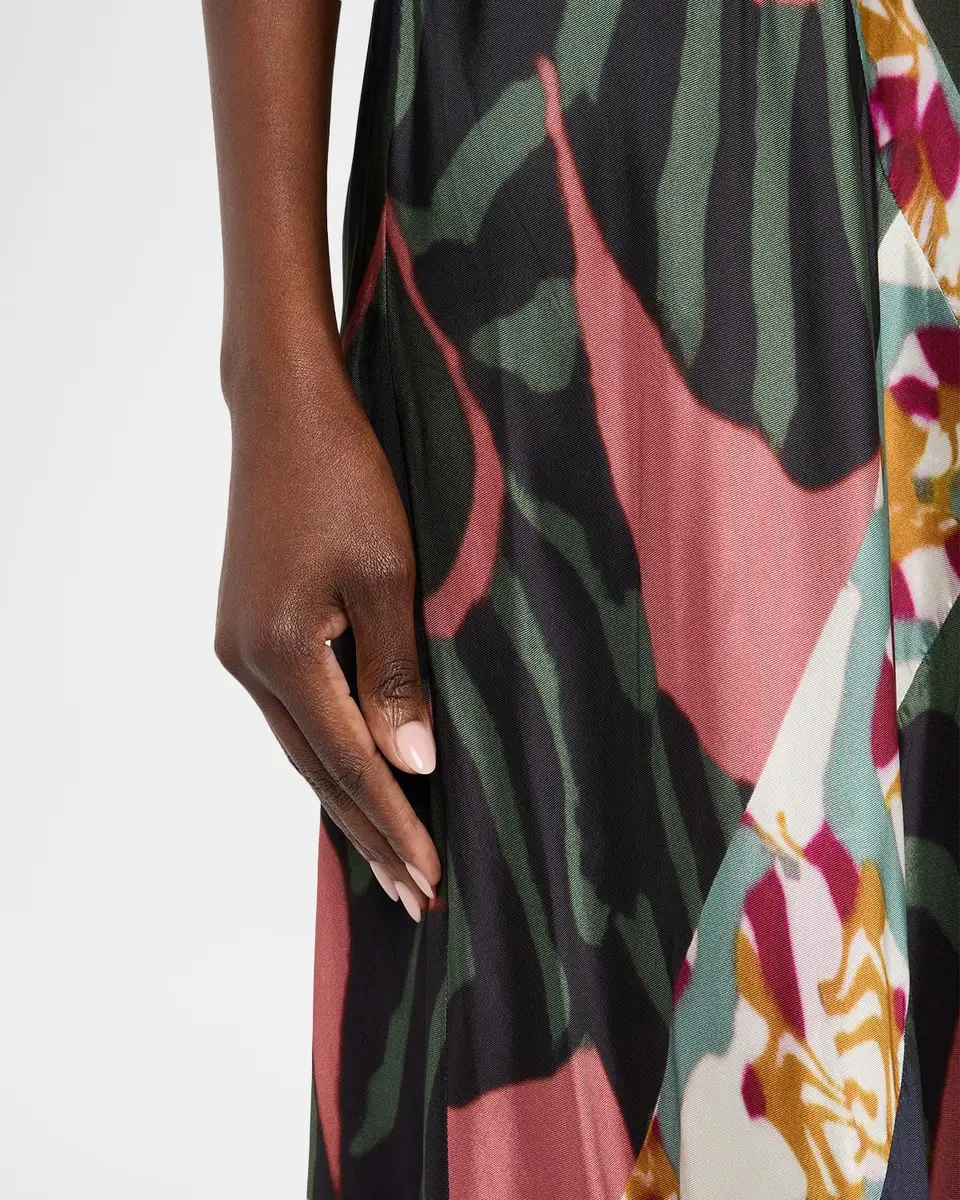Dries Van Noten Dibelle Patchwork Satin Midi Slip Dress | Thumbnail 5 Dries Van Noten Dibelle Patchwork Satin Midi Slip Dress | Thumbnail 5