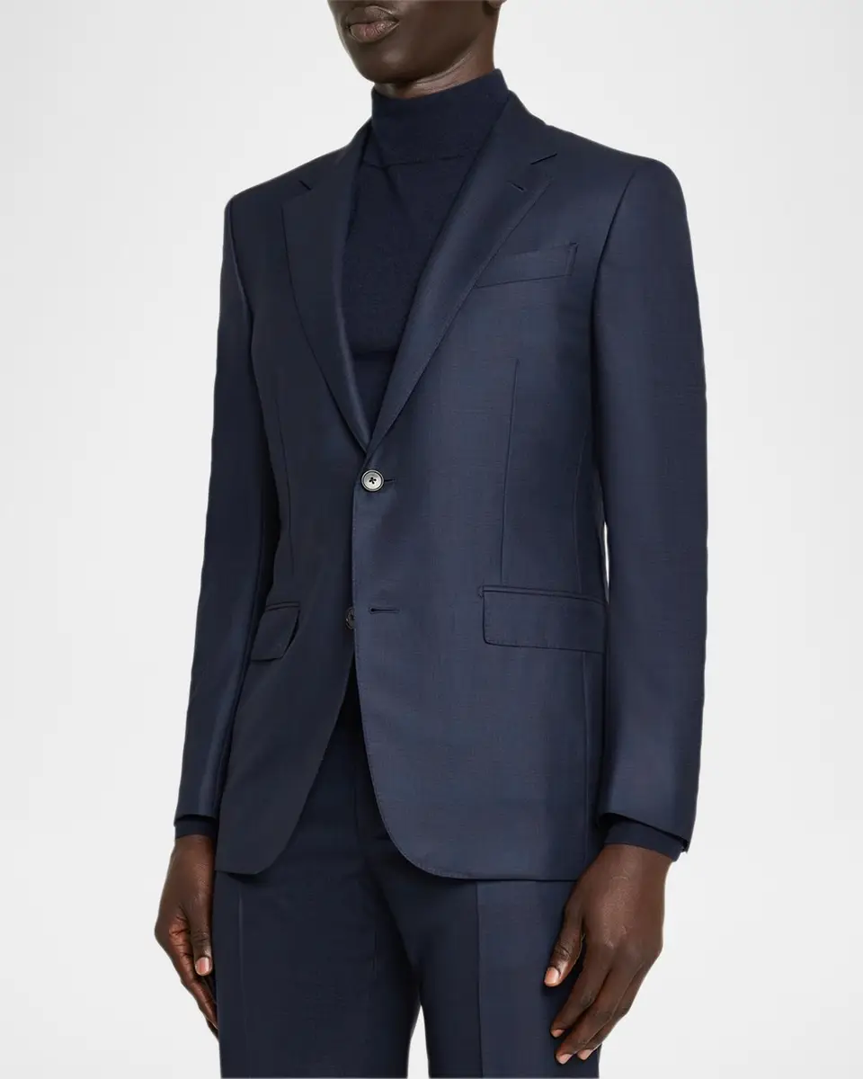 Zegna Men's 12milmil12 Wool Tonal Check Suit | Thumbnail 4 Zegna Men's 12milmil12 Wool Tonal Check Suit | Thumbnail 4