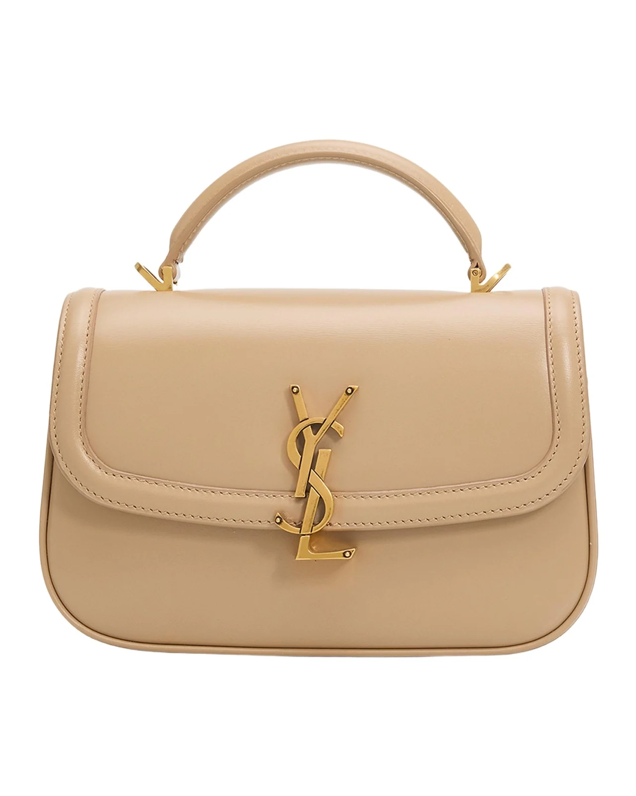 Saint Laurent Solferino Mini YSL Leather Top-Handle Bag