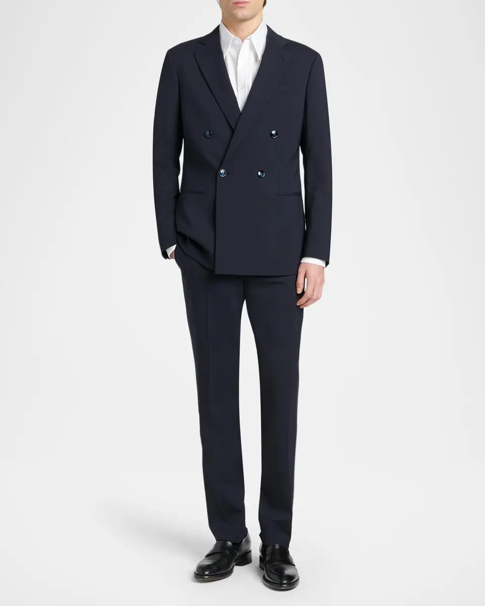 Giorgio Armani Men's Soho-Fit Wool Double-Breasted Sport Coat | Thumbnail 2