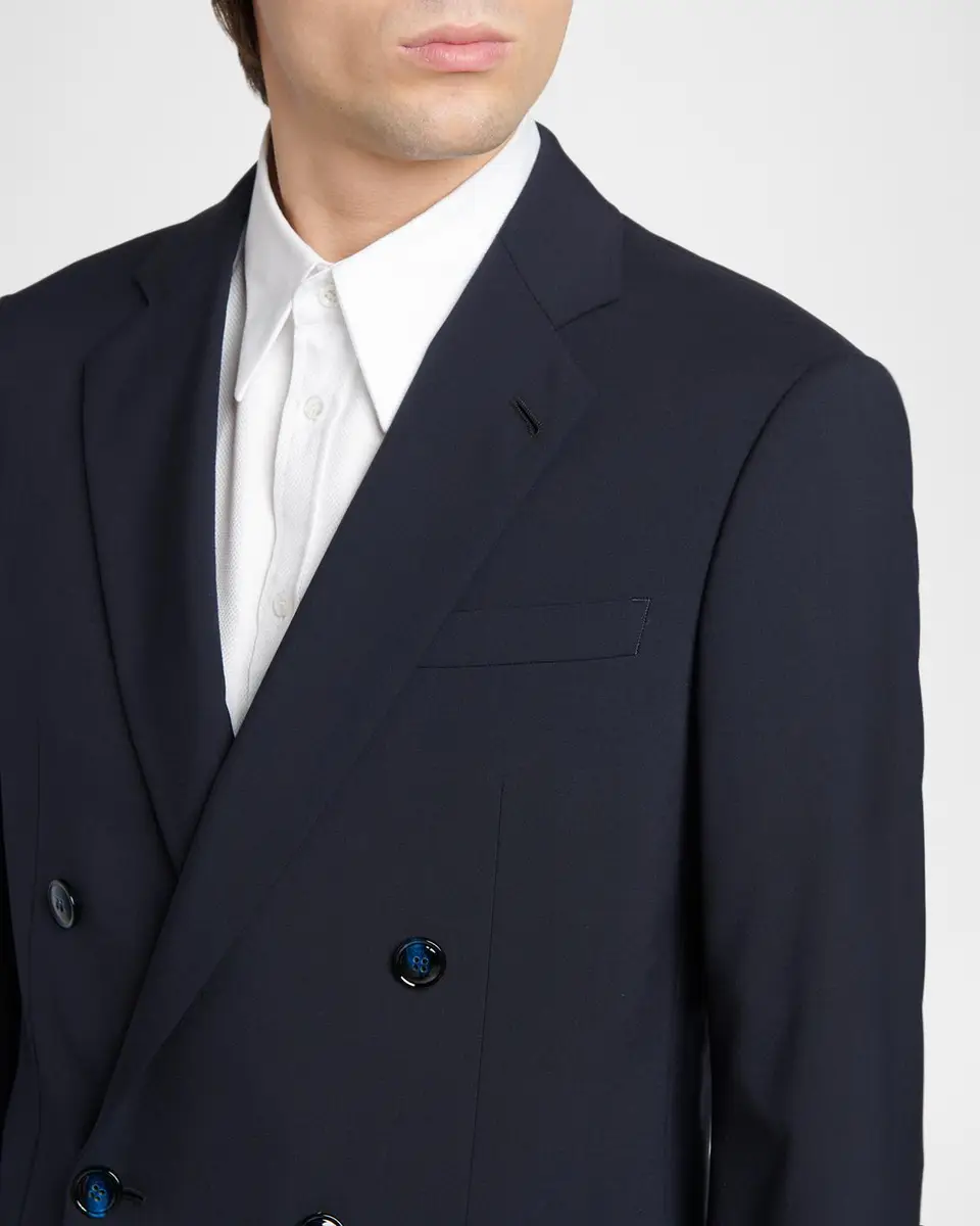 Giorgio Armani Men's Soho-Fit Wool Double-Breasted Sport Coat | Thumbnail 5