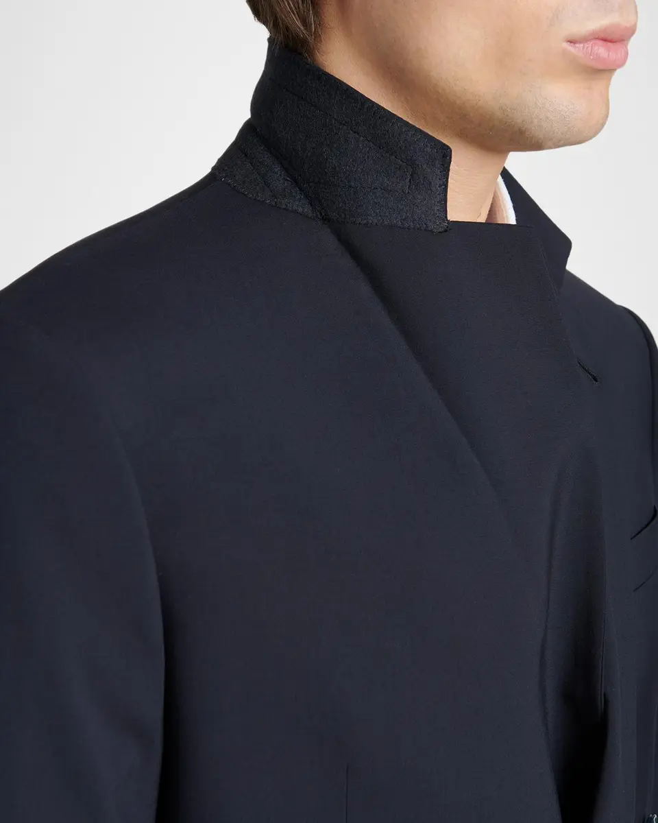 Giorgio Armani Men's Soho-Fit Wool Double-Breasted Sport Coat | Thumbnail 7