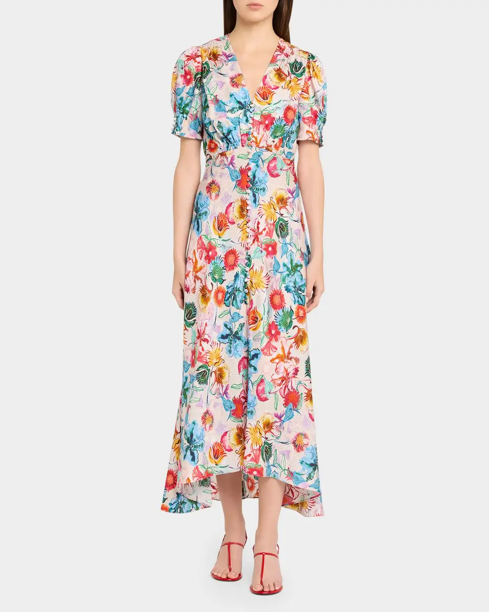 Saloni Lea Printed Long Dress | Thumbnail 2 Saloni Lea Printed Long Dress | Thumbnail 2