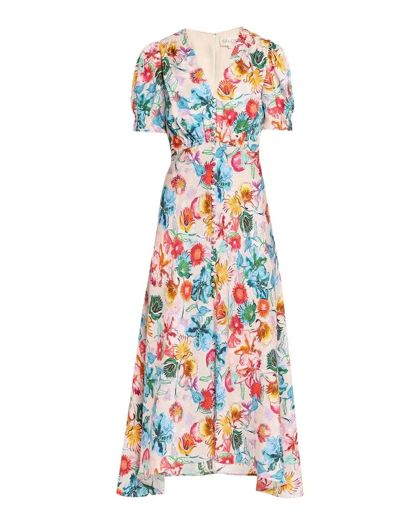 Saloni Lea Printed Long Dress | Image 1 Saloni Lea Printed Long Dress | Image 1
