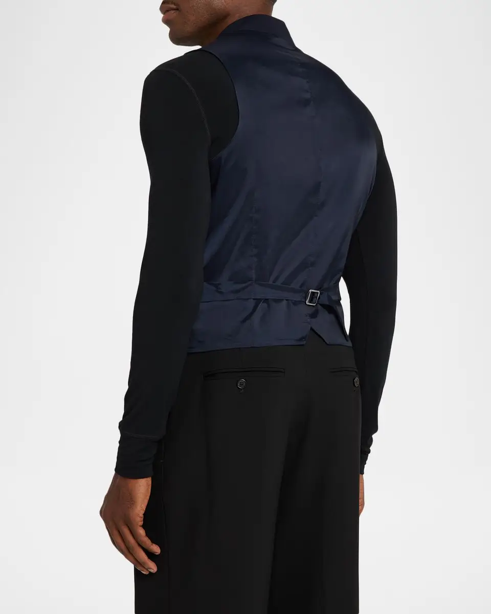 Giorgio Armani Men's Wool-Stretch Waistcoat | Thumbnail 3 Giorgio Armani Men's Wool-Stretch Waistcoat | Thumbnail 3