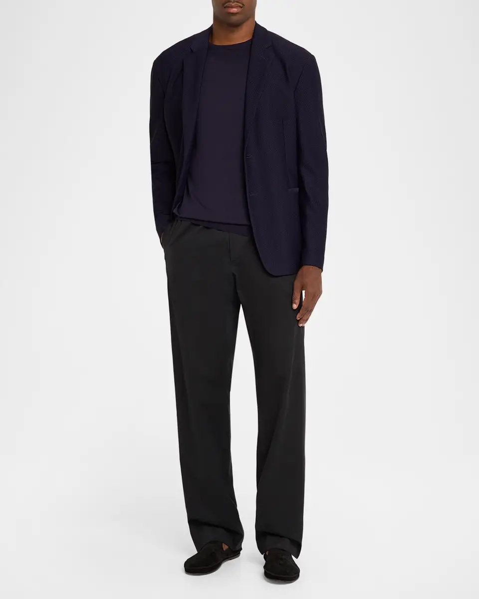 Giorgio Armani Men's Silk and Cotton Crewneck Sweater | Thumbnail 2 Giorgio Armani Men's Silk and Cotton Crewneck Sweater | Thumbnail 2