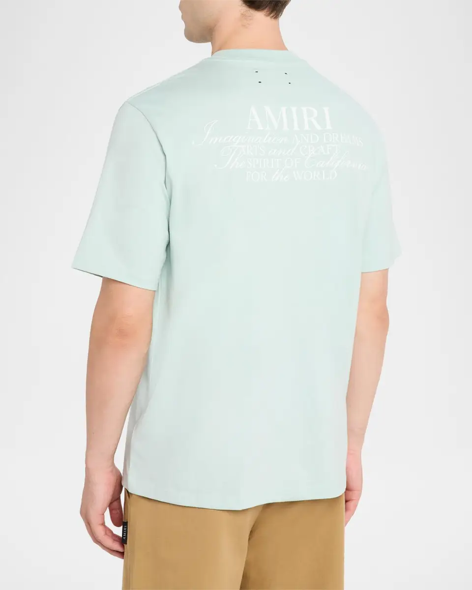 AMIRI Men's Spirit Cotton Woven Label T-Shirt | Thumbnail 3 AMIRI Men's Spirit Cotton Woven Label T-Shirt | Thumbnail 3