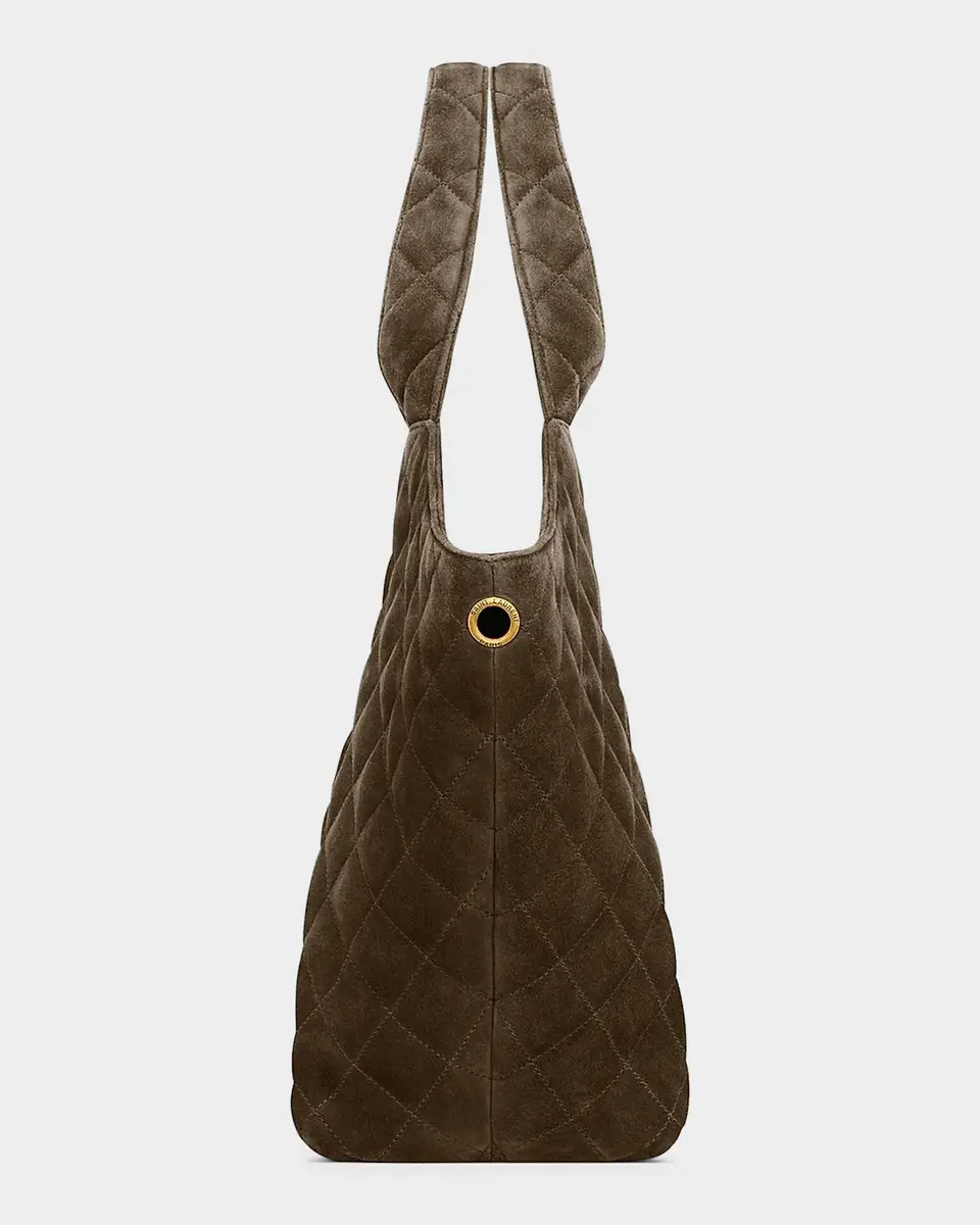 Saint Laurent Icare Medium Quilted Suede Tote Bag | Thumbnail 7 Saint Laurent Icare Medium Quilted Suede Tote Bag | Thumbnail 7