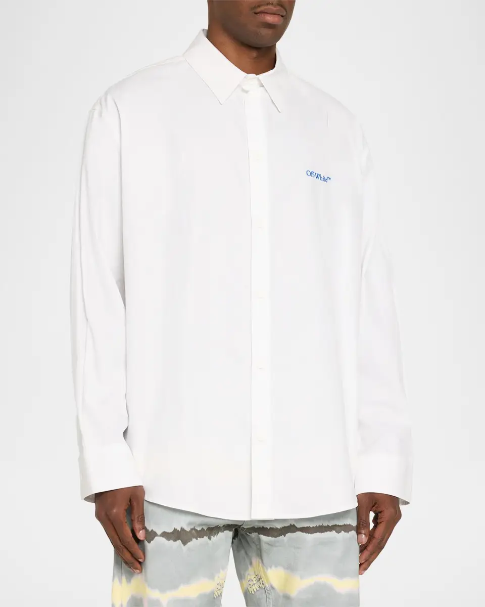 Off-White Men's Bacco Arrow Poplin Sport Shirt | Thumbnail 4 Off-White Men's Bacco Arrow Poplin Sport Shirt | Thumbnail 4