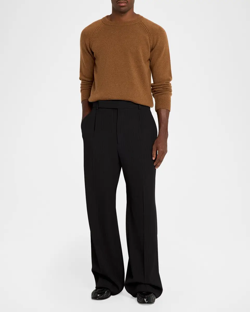 Saint Laurent Men's Cashmere 8gg Raglan Crewneck Sweater | Thumbnail 2