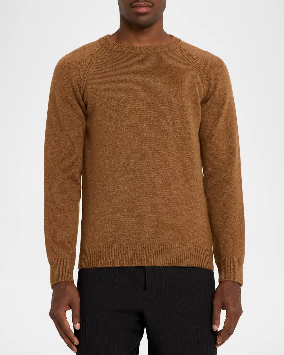 Saint Laurent Men's Cashmere 8gg Raglan Crewneck Sweater | Thumbnail 4