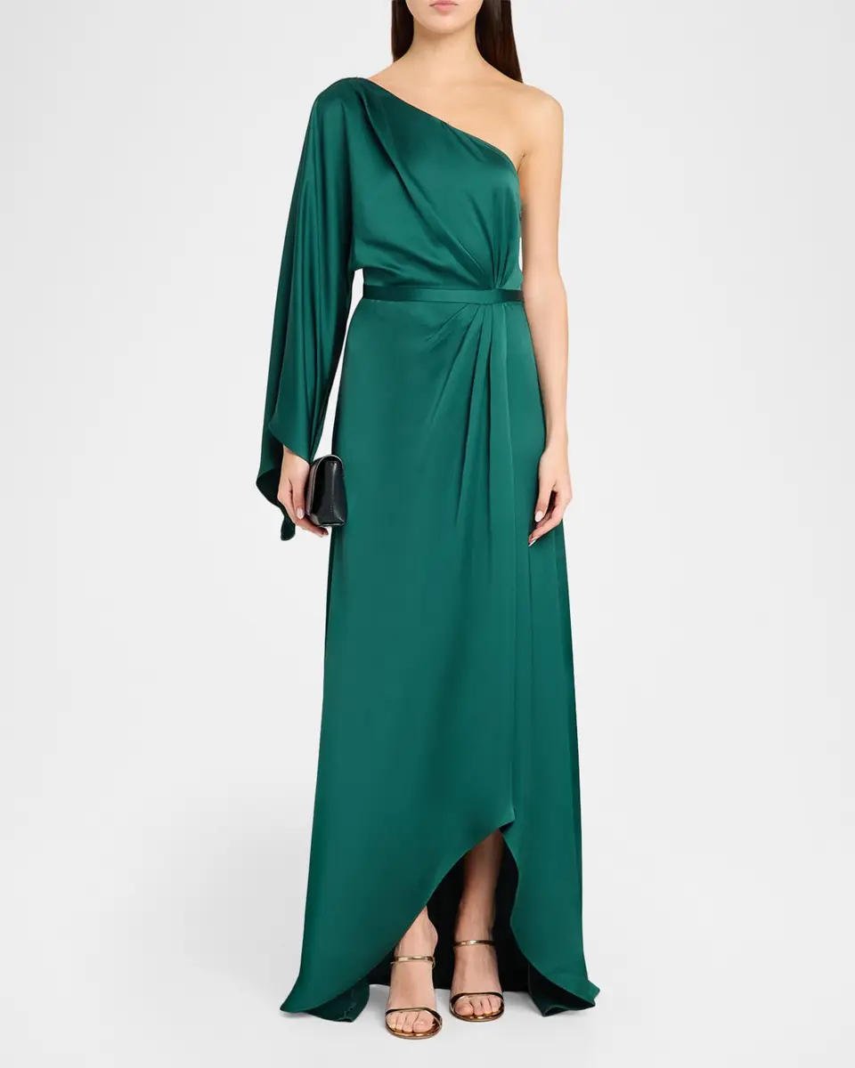Ramy Brook Opal One-Shoulder High-Low Gown | Thumbnail 2 Ramy Brook Opal One-Shoulder High-Low Gown | Thumbnail 2