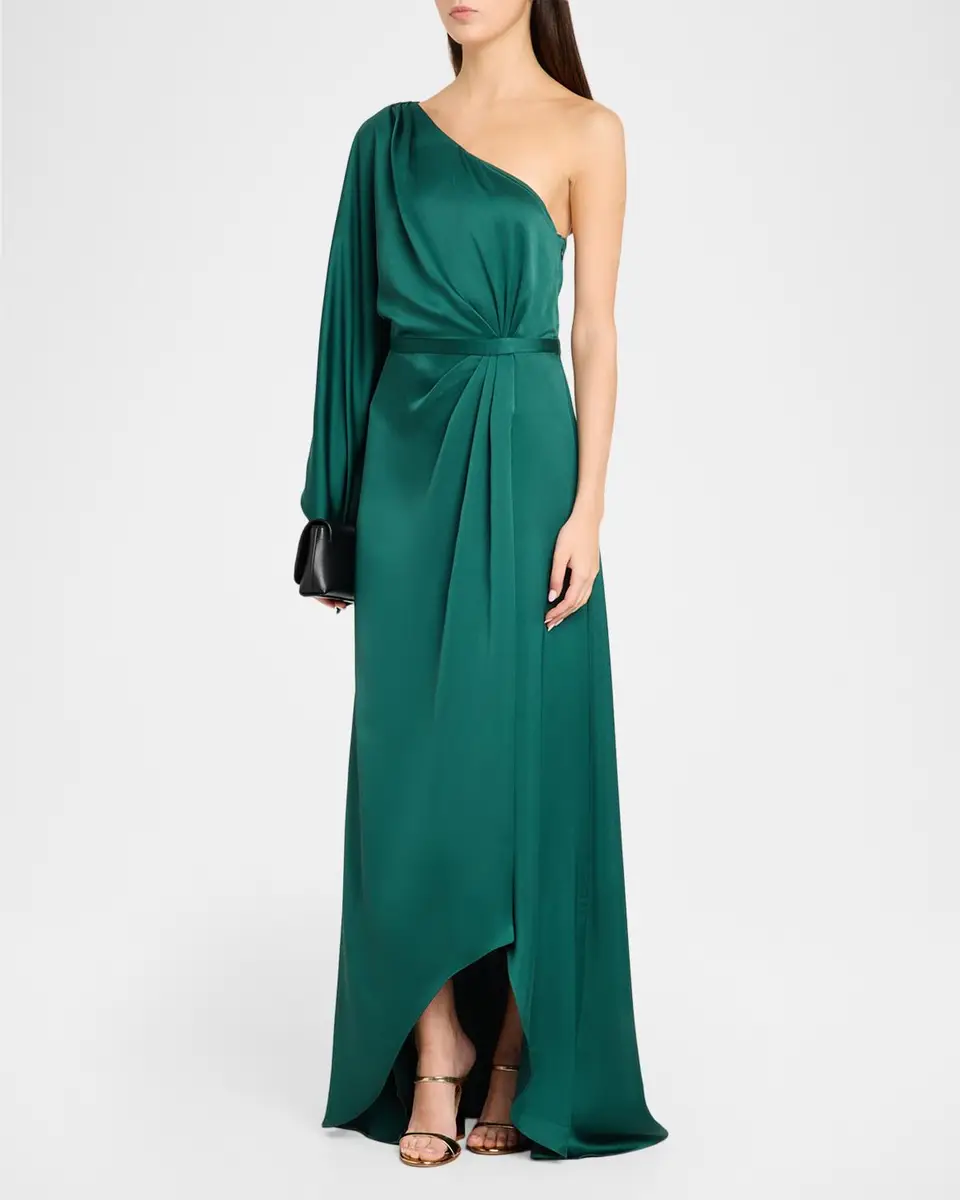 Ramy Brook Opal One-Shoulder High-Low Gown | Thumbnail 4 Ramy Brook Opal One-Shoulder High-Low Gown | Thumbnail 4