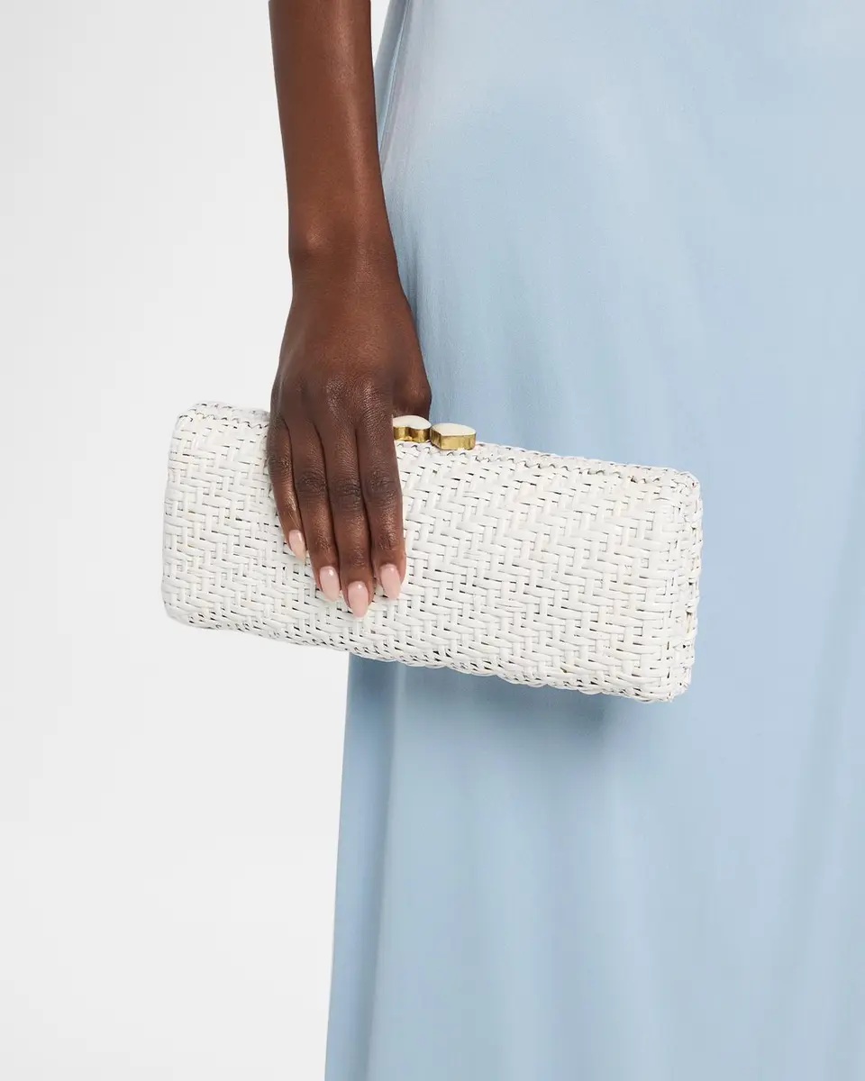 POOLSIDE The Nantucket Woven Leather Clutch | Thumbnail 2 POOLSIDE The Nantucket Woven Leather Clutch | Thumbnail 2