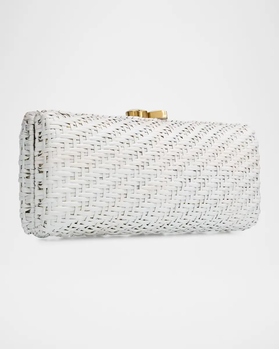 POOLSIDE The Nantucket Woven Leather Clutch | Thumbnail 3 POOLSIDE The Nantucket Woven Leather Clutch | Thumbnail 3