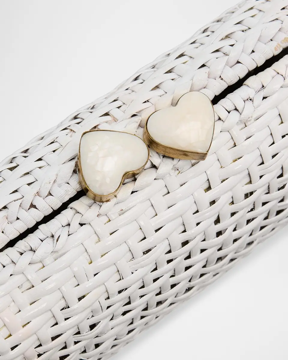 POOLSIDE The Nantucket Woven Leather Clutch | Thumbnail 6 POOLSIDE The Nantucket Woven Leather Clutch | Thumbnail 6