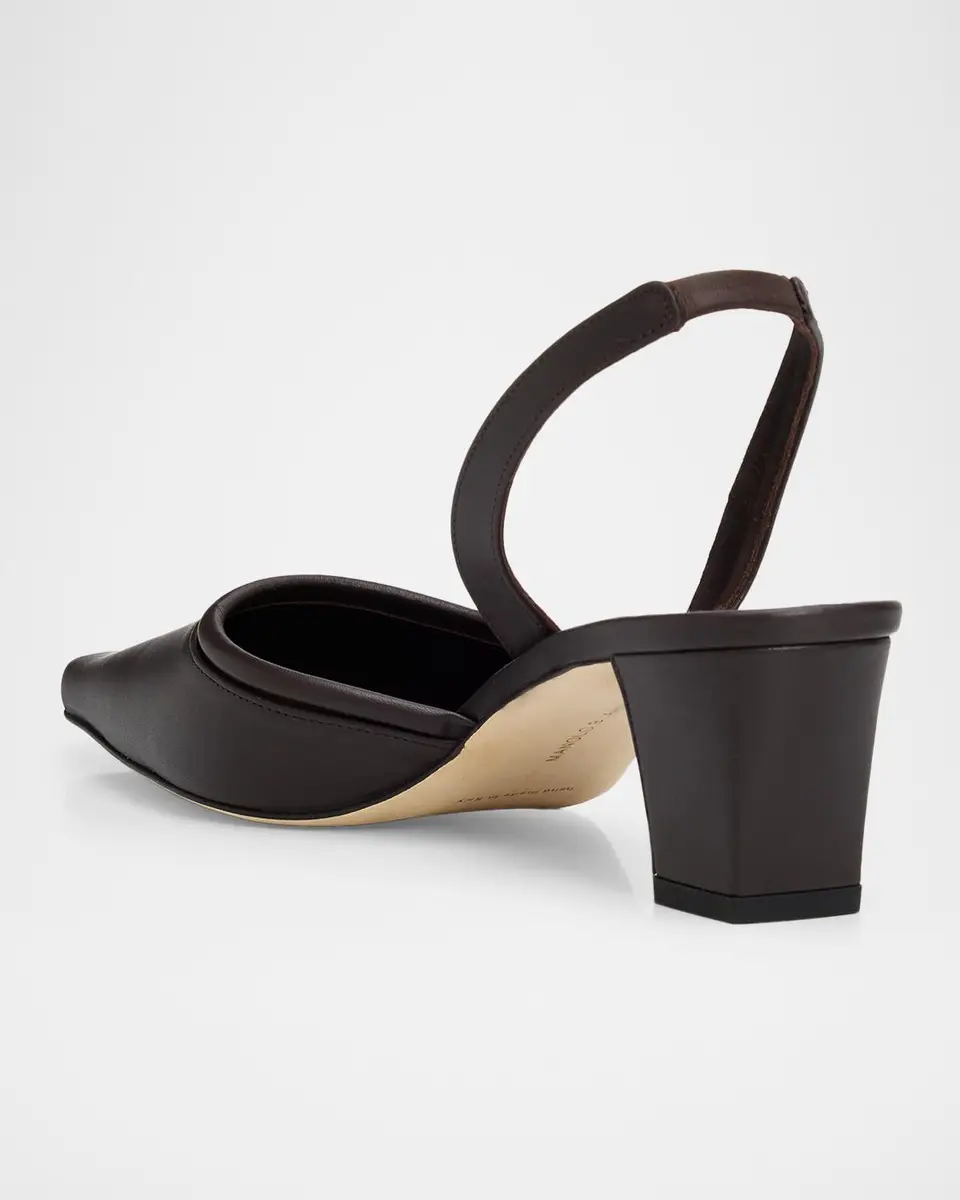 Manolo Blahnik 50mm Vendona Leather Slingback Pumps | Thumbnail 4