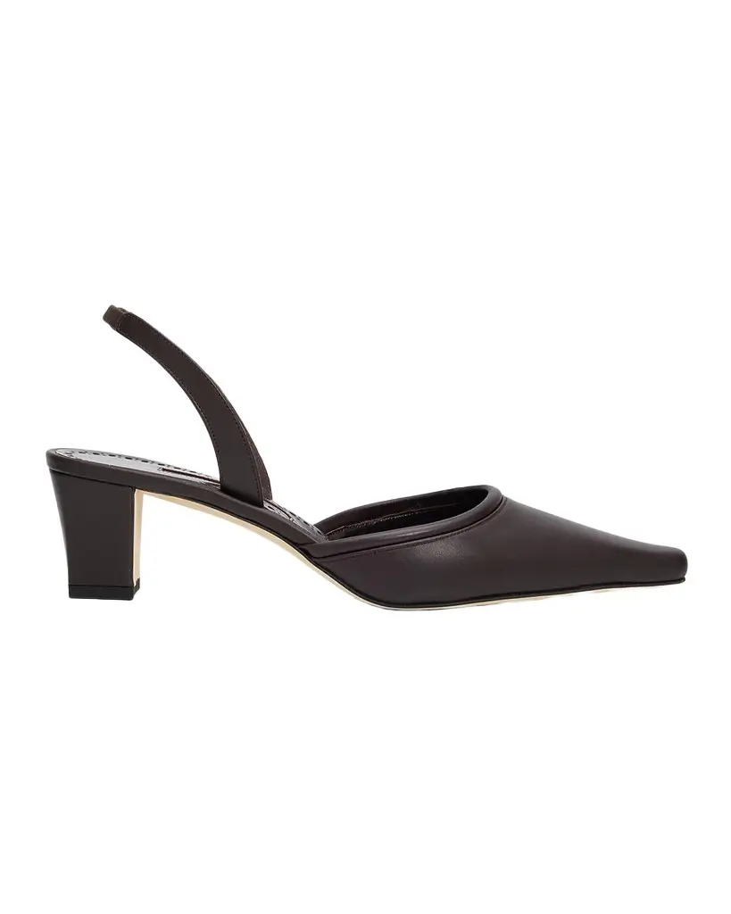 Manolo Blahnik 50mm Vendona Leather Slingback Pumps