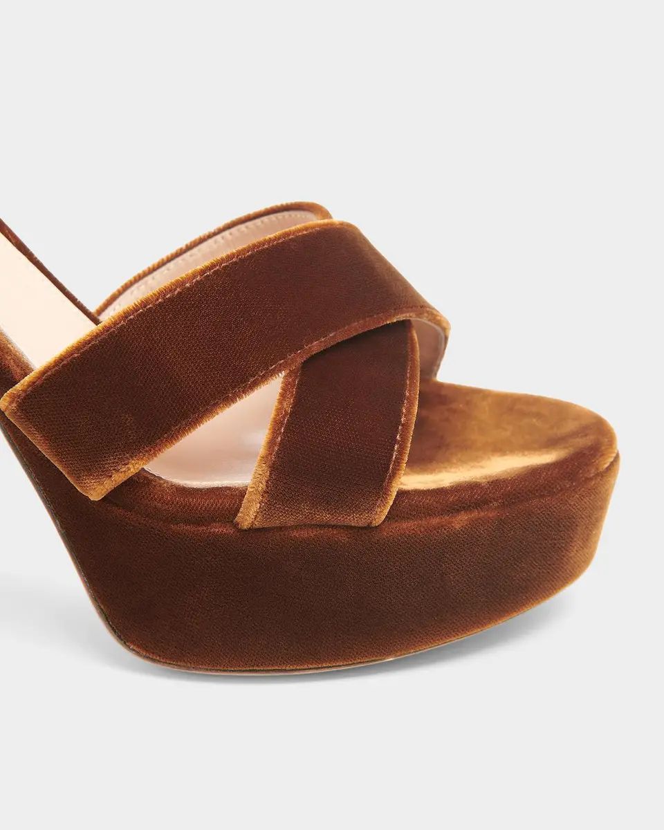 Gianvito Rossi Sabrina 70MM Platform Velvet Sandals | Thumbnail 3