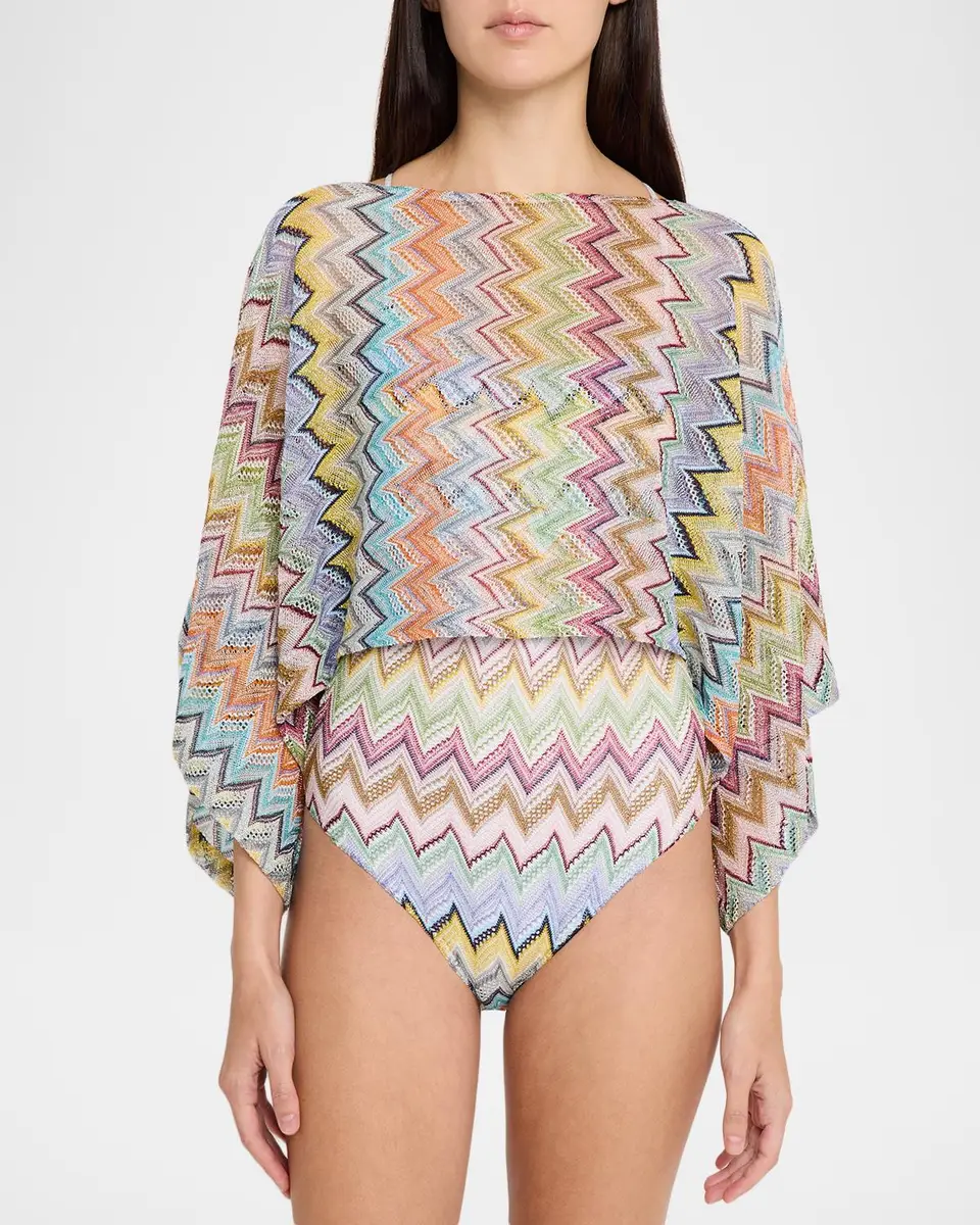 Missoni Zig Zag Knit Coverup Top | Thumbnail 4