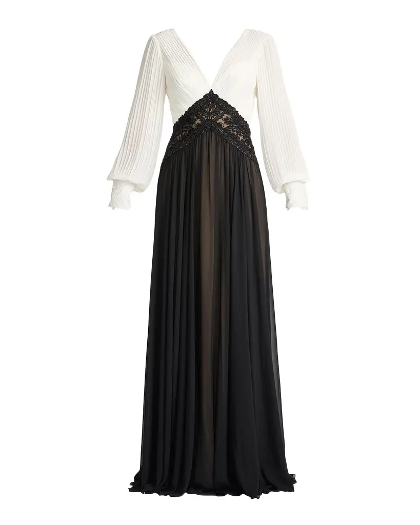 Tadashi Shoji Embroidered Two-Tone Georgette Gown | Image 1 Tadashi Shoji Embroidered Two-Tone Georgette Gown | Image 1