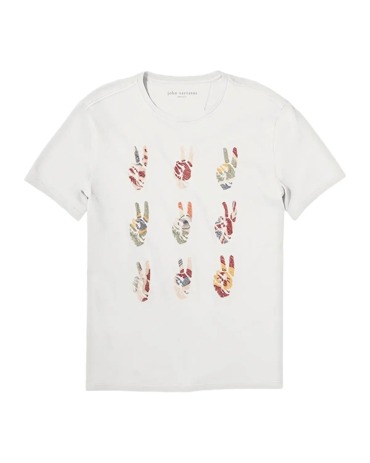 Multi Peace Hand Crewneck T-Shirt
