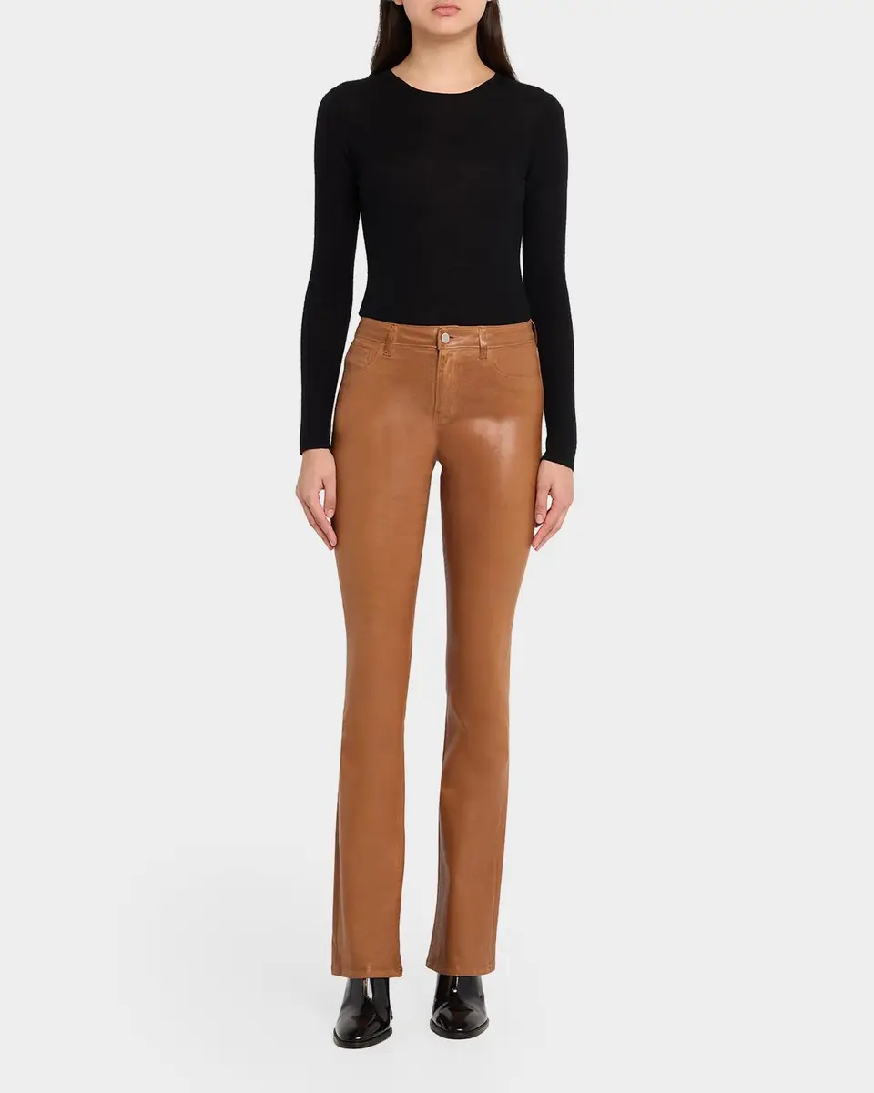 L'Agence Selma High-Rise Coated Sleek Baby Boot Jeans | Thumbnail 2 L'Agence Selma High-Rise Coated Sleek Baby Boot Jeans | Thumbnail 2