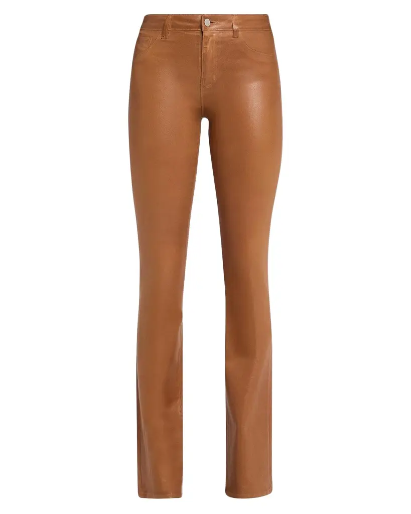 L'AGENCE Selma High-Rise Coated Sleek Baby Boot Jeans | Image 1 L'AGENCE Selma High-Rise Coated Sleek Baby Boot Jeans | Image 1