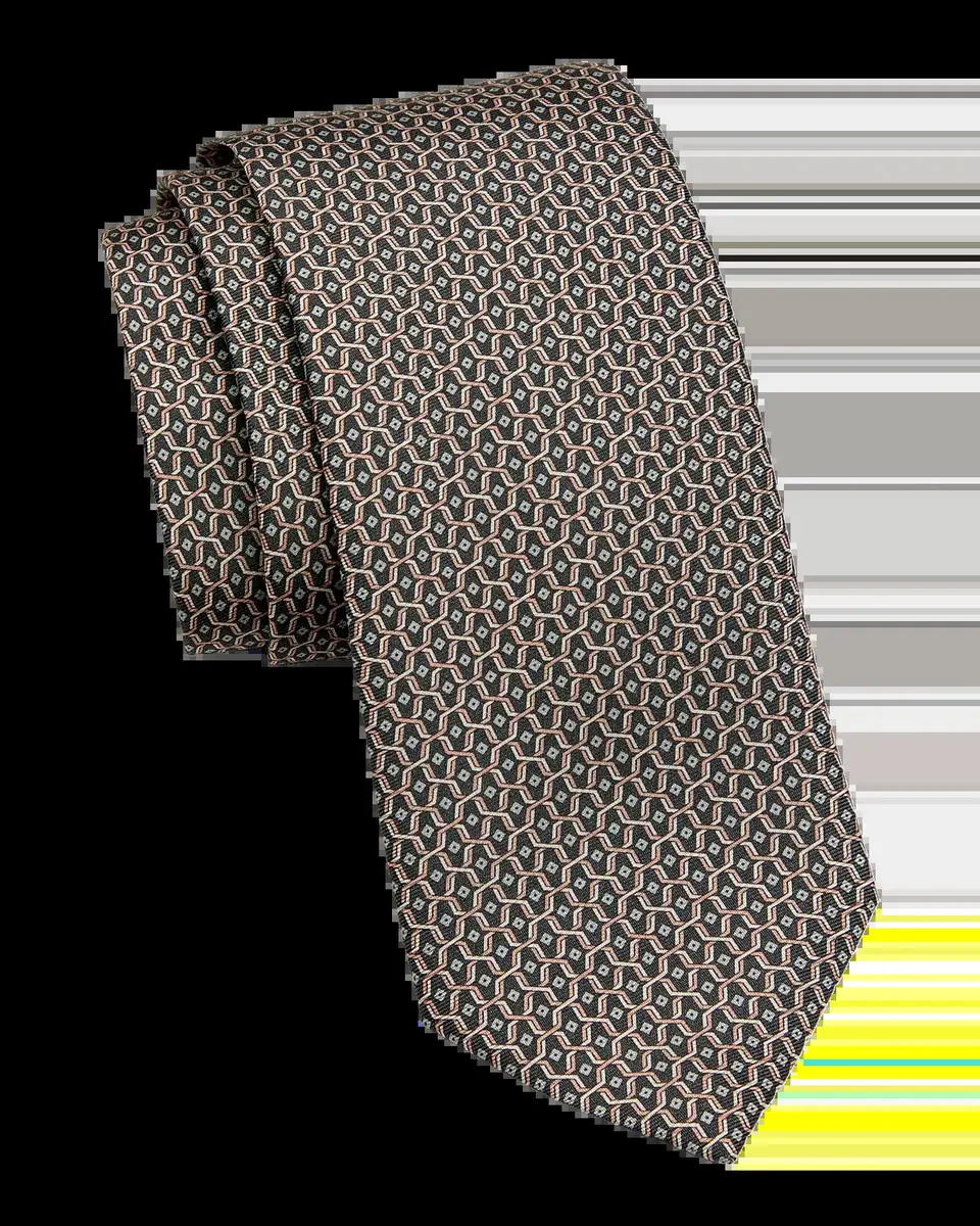 Canali Men's Geometric Silk Tie | Thumbnail 2