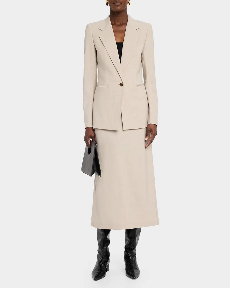 Lafayette 148 New York Single-Button Stretch Wool Blazer | Thumbnail 2 Lafayette 148 New York Single-Button Stretch Wool Blazer | Thumbnail 2