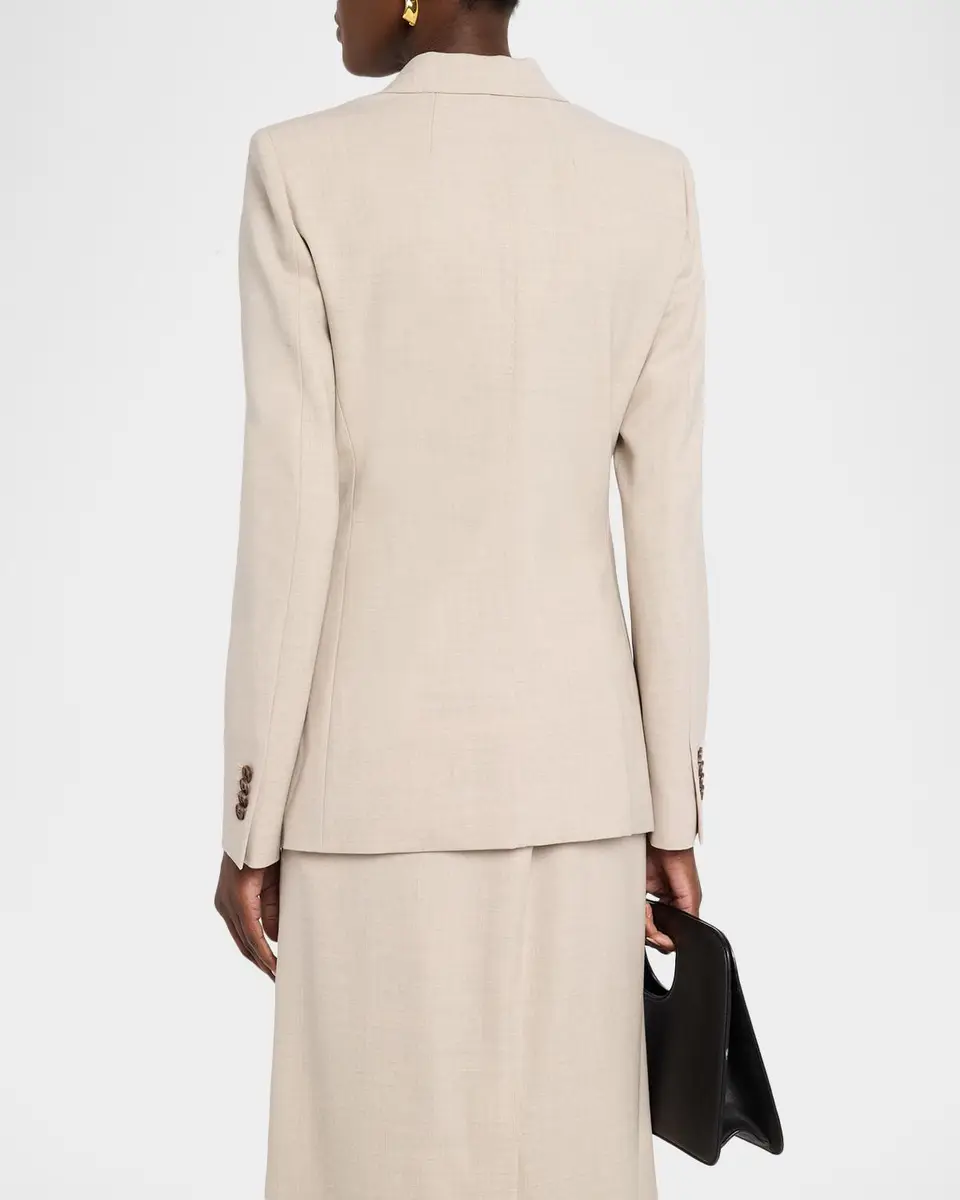 Lafayette 148 New York Single-Button Stretch Wool Blazer | Thumbnail 3 Lafayette 148 New York Single-Button Stretch Wool Blazer | Thumbnail 3