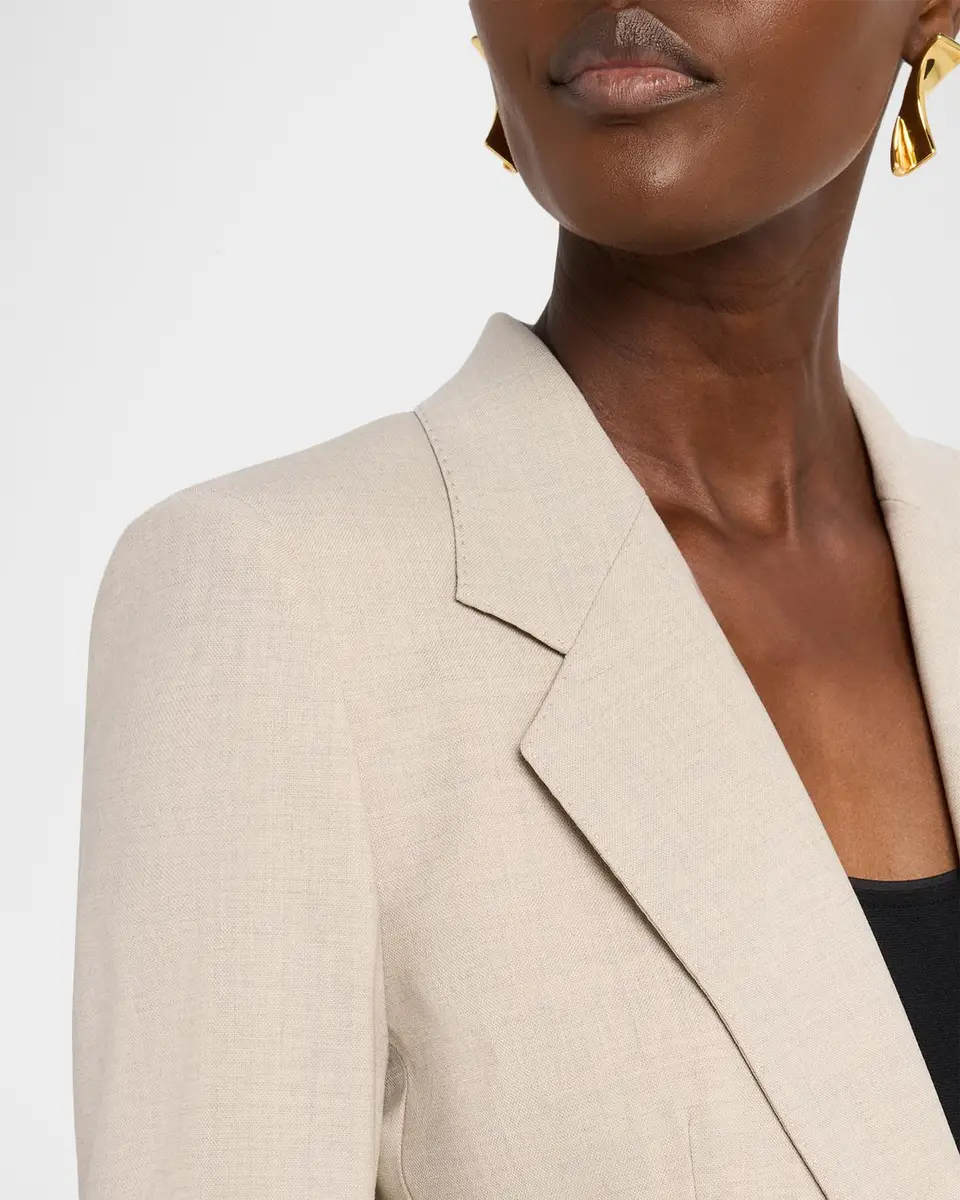 Lafayette 148 New York Single-Button Stretch Wool Blazer | Thumbnail 5 Lafayette 148 New York Single-Button Stretch Wool Blazer | Thumbnail 5