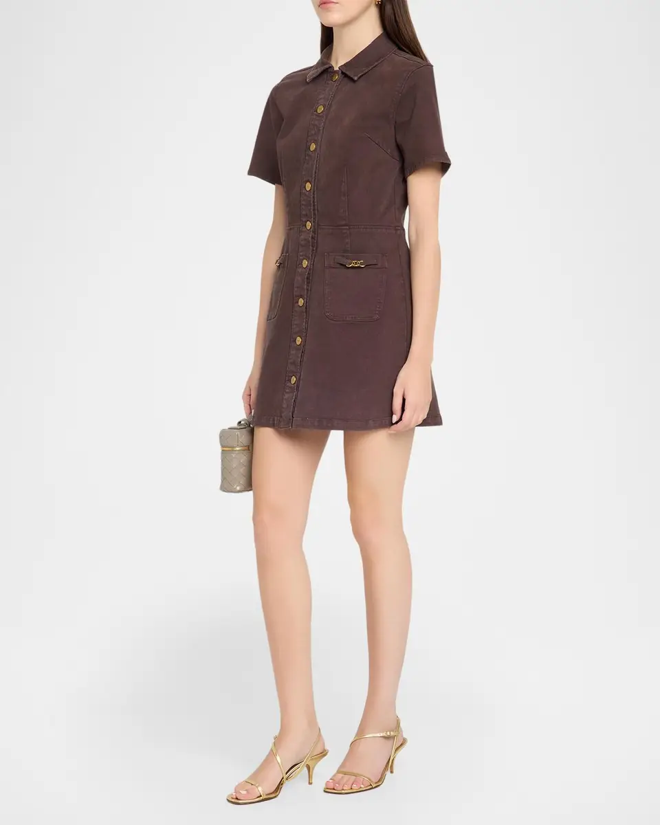 PAIGE Clementine Stretch Cotton Mini Dress | Thumbnail 4 PAIGE Clementine Stretch Cotton Mini Dress | Thumbnail 4