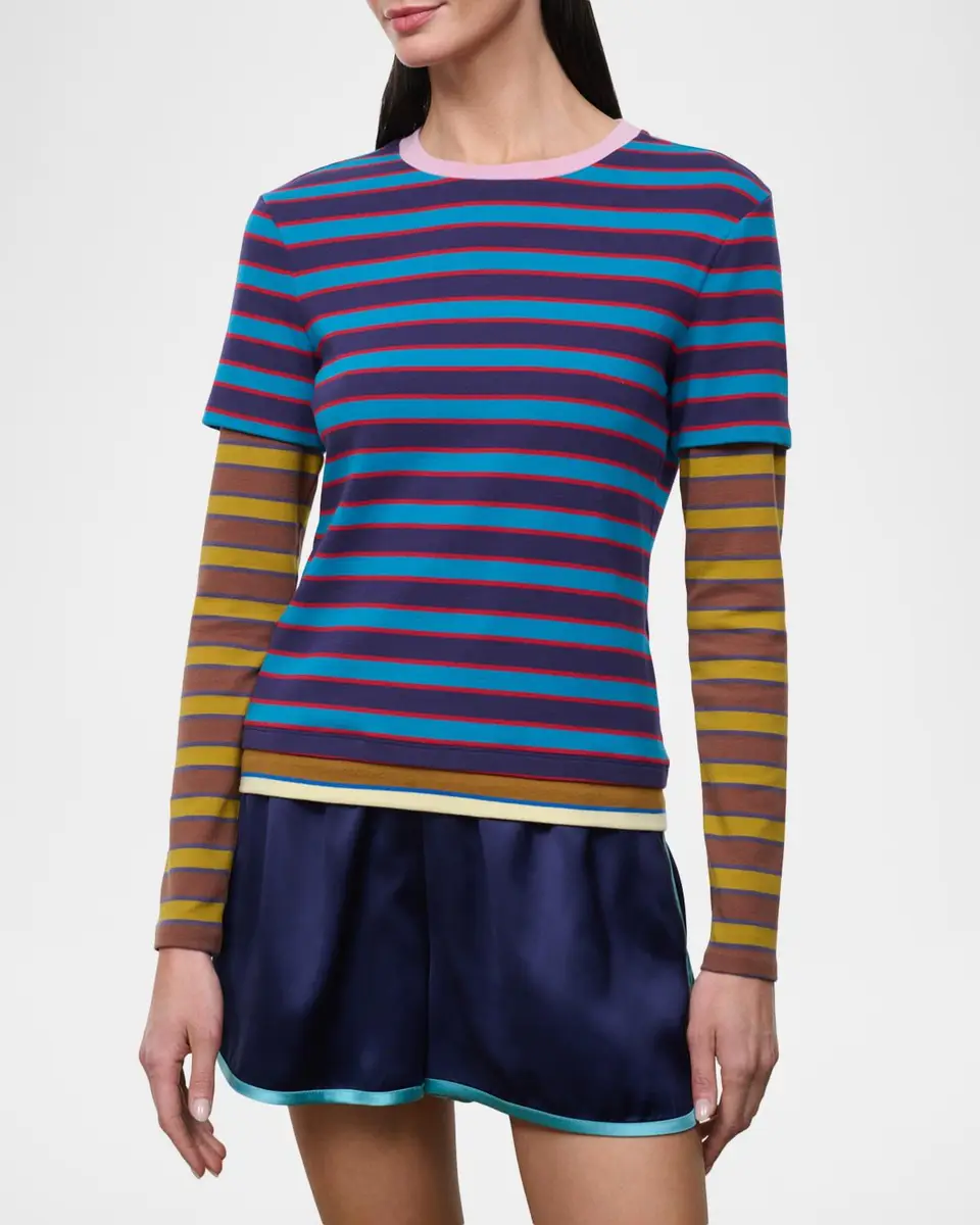 Staud Dillon Striped Stretch-Cotton Top | Thumbnail 4 Staud Dillon Striped Stretch-Cotton Top | Thumbnail 4