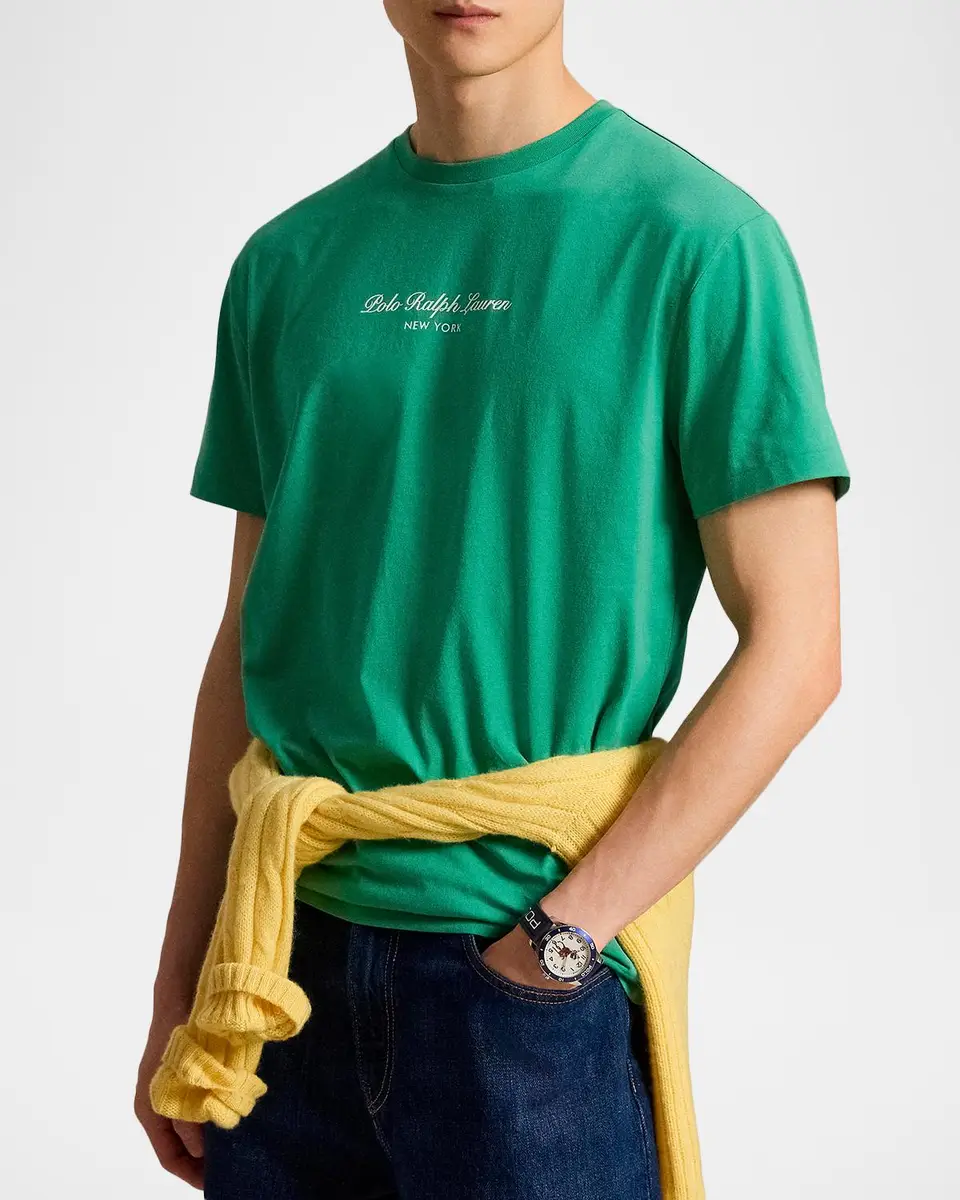 Polo Ralph Lauren Men's Jersey Logo Crewneck T-Shirt | Thumbnail 4 Polo Ralph Lauren Men's Jersey Logo Crewneck T-Shirt | Thumbnail 4