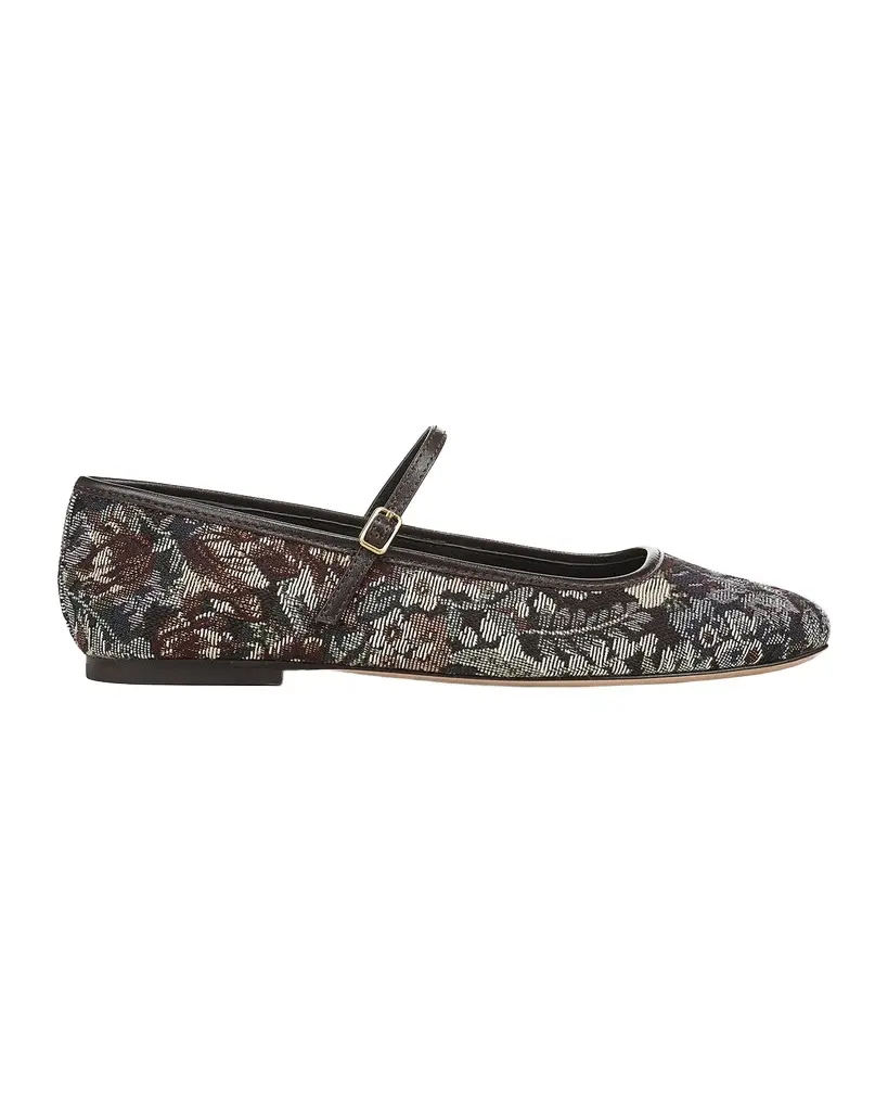Veronica Beard Ellie Floral Tapestry Mary Jane Ballerina Flats | Image 1 Veronica Beard Ellie Floral Tapestry Mary Jane Ballerina Flats | Image 1