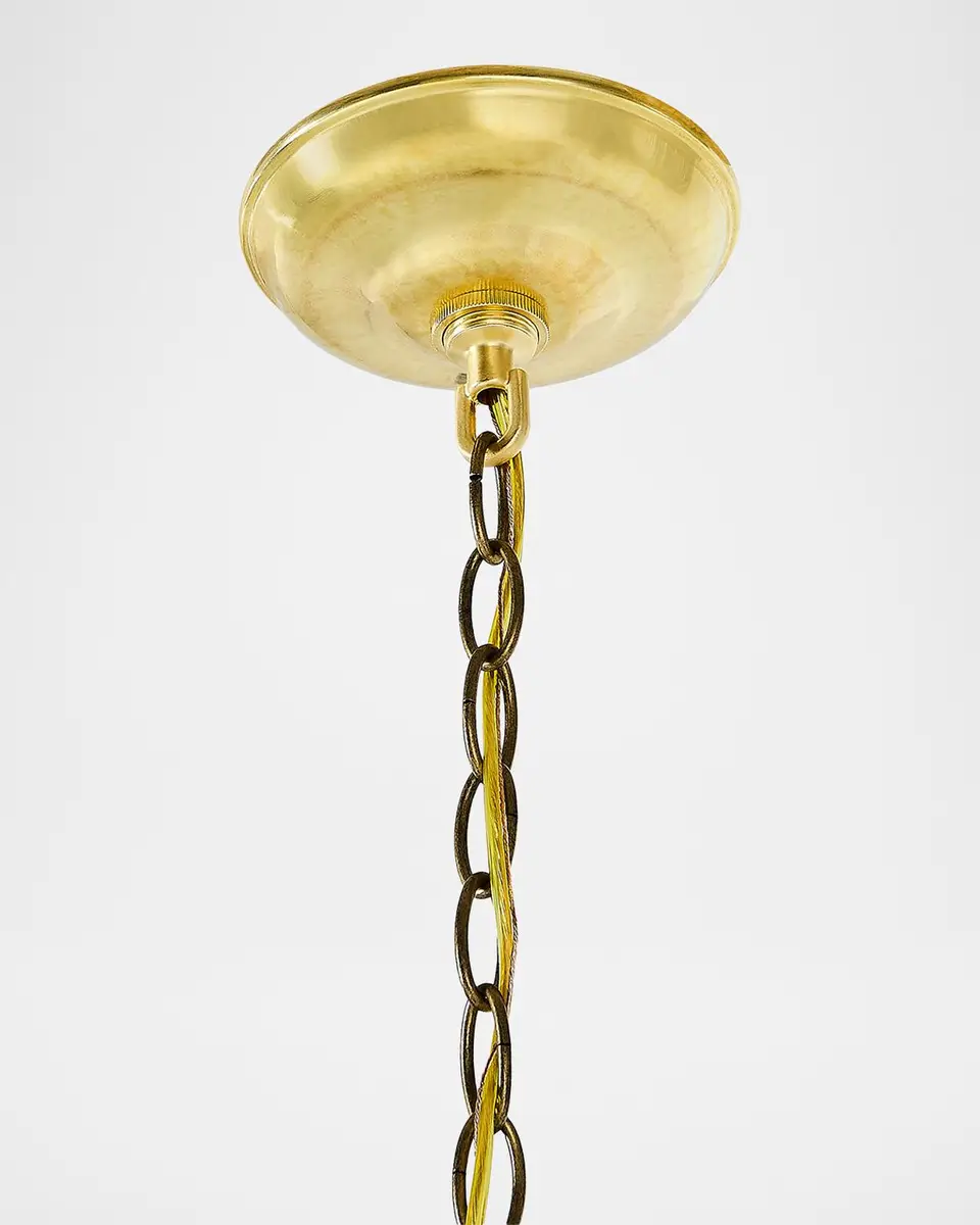 MacKenzie-Childs Mocha Check 12" Medium Ceramic Pendant | Thumbnail 2 MacKenzie-Childs Mocha Check 12" Medium Ceramic Pendant | Thumbnail 2