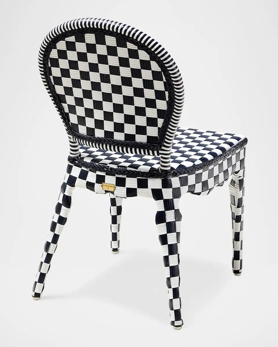 MacKenzie-Childs Gambit Check Outdoor Cafe Chair | Thumbnail 3 MacKenzie-Childs Gambit Check Outdoor Cafe Chair | Thumbnail 3